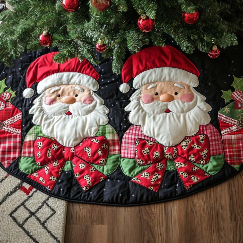 Golden Night Starry Tree Skirt — Made-To-Order Midnight Gold Christmas Accent For Elegant Holiday Decorating And Gift-Giving