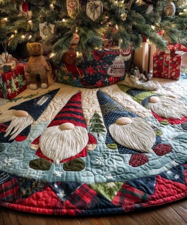 Good Fortune Holiday Tree Skirt — Luxurious Custom Christmas Tree Skirt With Symbolic Design, Made-To-Order For Elegant Seasonal Decor