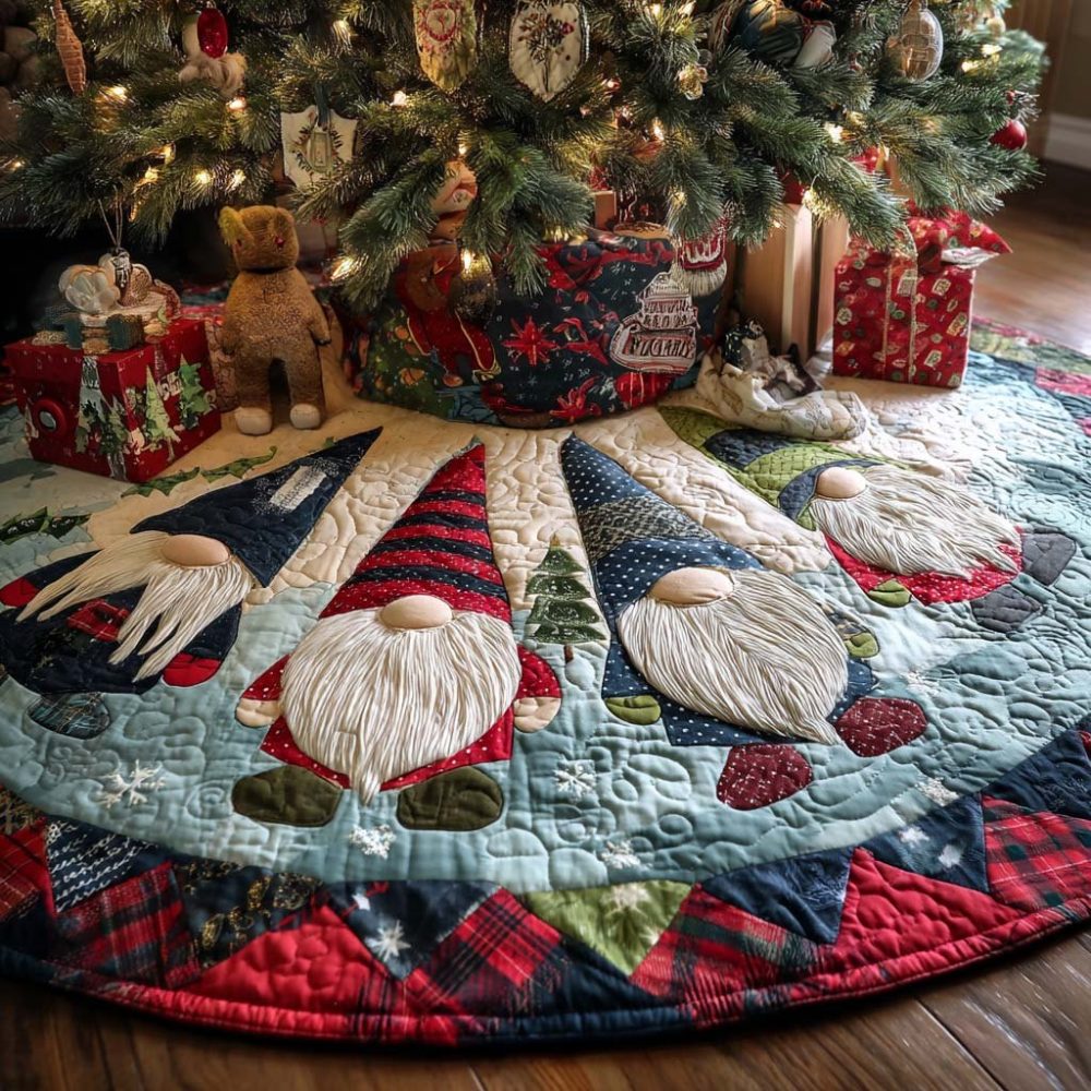 Good Fortune Holiday Tree Skirt — Luxurious Custom Christmas Tree Skirt With Symbolic Design, Made-To-Order For Elegant Seasonal Decor