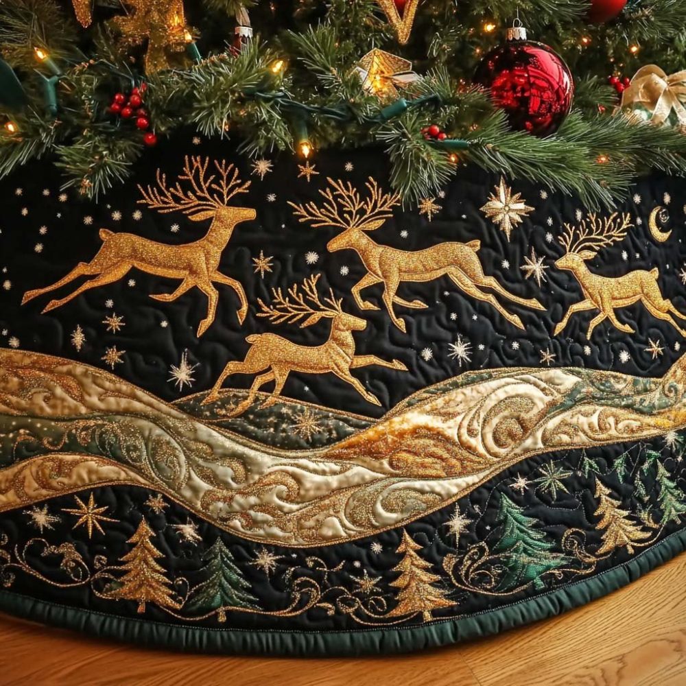 Great Flight Custom Christmas Tree Skirt — Made-To-Order Airborne-Themed Holiday Skirt, Handcrafted For Elegant Seasonal Displays