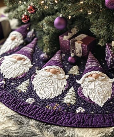 Hidden Magic Holiday Tree Skirt — Enchanting Made-To-Order Christmas Skirt With Subtle Patterns, Handmade For A Cozy Hearthside Look