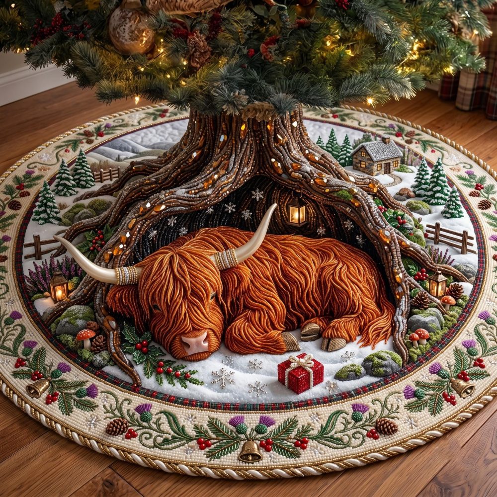 Classic Highland Christmas Tree Skirt — Made-To-Order Tartan-Inspired Holiday Skirt For Traditional & Cozy Home Decor
