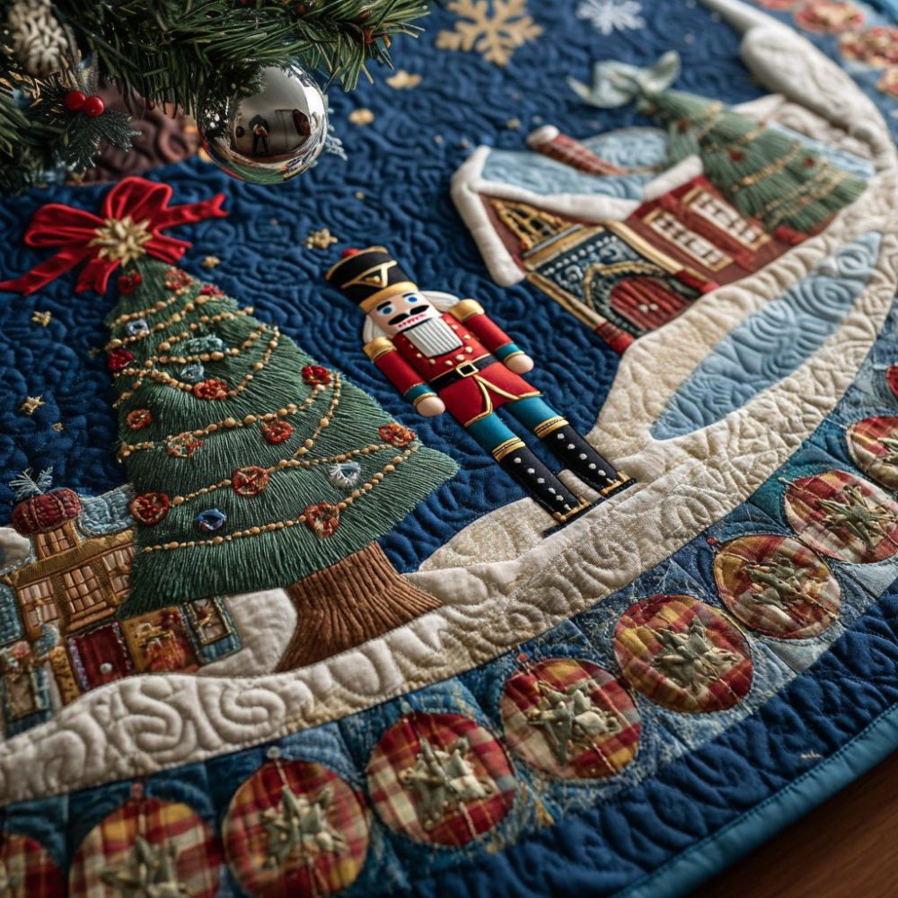 Custom Holiday Guard Tree Skirt - Festive, Handcrafted Christmas Tree Skirt With Unique Guard Motif, Made To Order