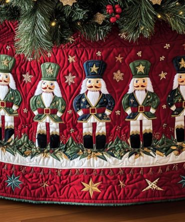 Custom Holiday Guards Tree Skirt - Premium Festive Christmas Tree Skirt, Personalized Holiday Home Accent