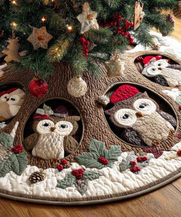 Coastal Perch Christmas Tree Skirt — Custom Nautical Tree Base Cover, Durable Fabric, Machine Washable, Perfect For Beach Homes