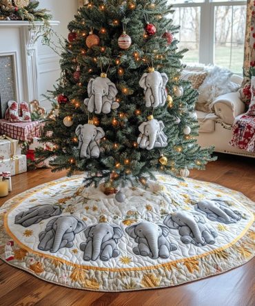 Safari Adventure Christmas Tree Skirt — Made-To-Order Wild Animal Holiday Skirt With Bold Prints & Custom Size Options