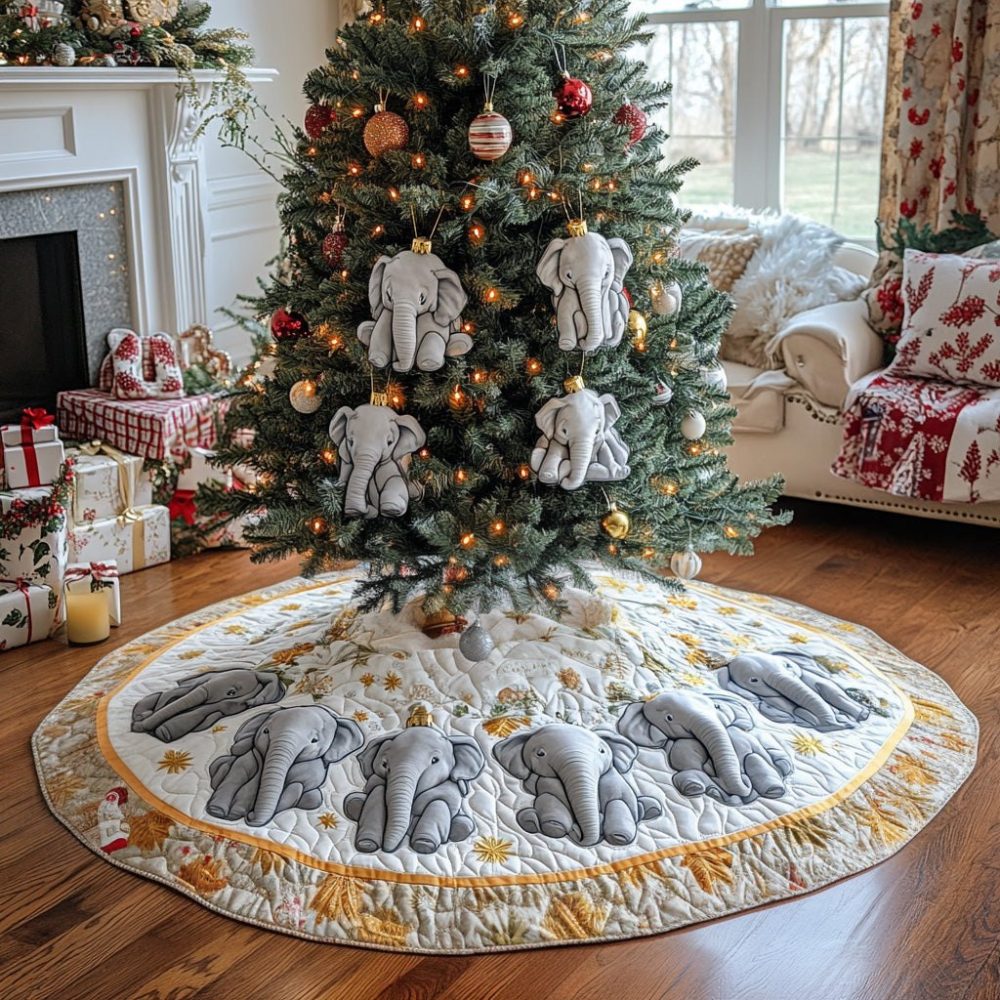 Safari Adventure Christmas Tree Skirt — Made-To-Order Wild Animal Holiday Skirt With Bold Prints & Custom Size Options
