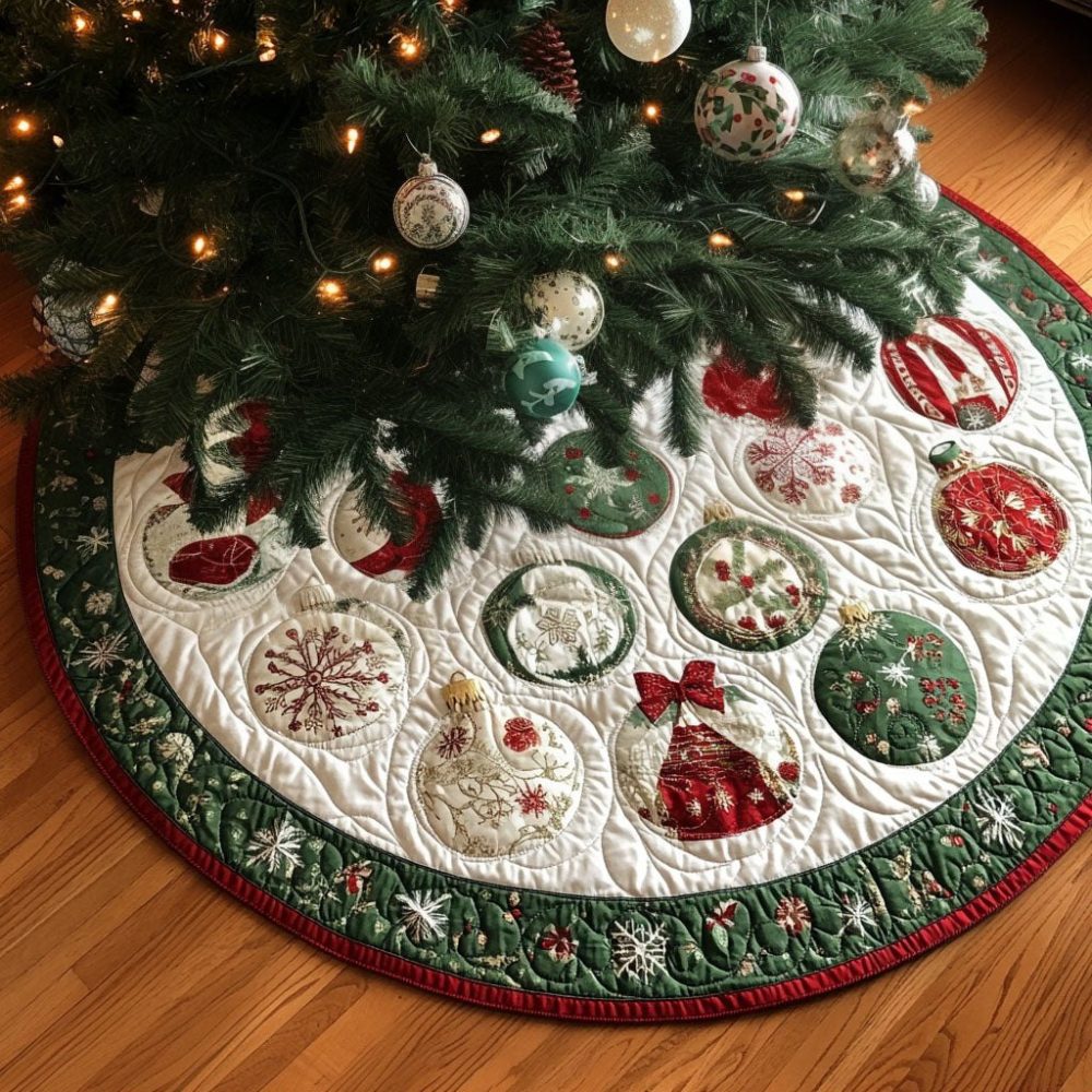 Splendor Luxury Christmas Tree Skirt — Made-To-Order Plush Holiday Skirt With Ornate Detailing & Custom Embroidery