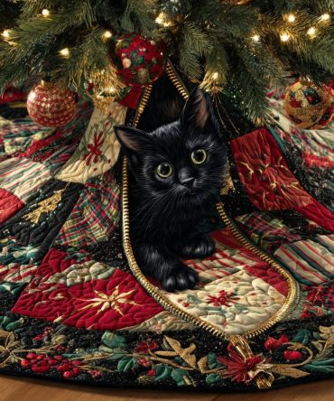 Holiday Zipped Nook Tree Skirt — Made-To-Order Zip-Closure Christmas Skirt, Easy-Install Design With Custom Sizing & Durable Fabrics