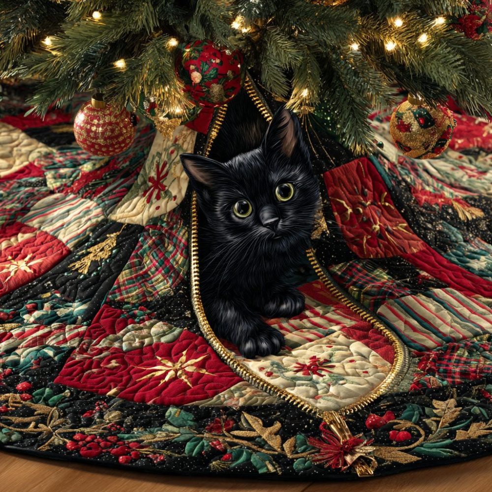 Holiday Zipped Nook Tree Skirt — Made-To-Order Zip-Closure Christmas Skirt, Easy-Install Design With Custom Sizing & Durable Fabrics
