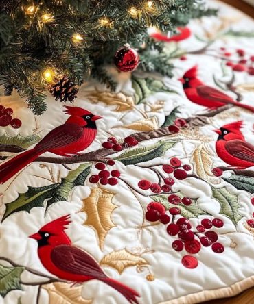 Holly Harmony Luxury Tree Skirt — Made-To-Order Elegant Christmas Skirt, Customizable Fabrics & Sizes For Premium Holiday Styling