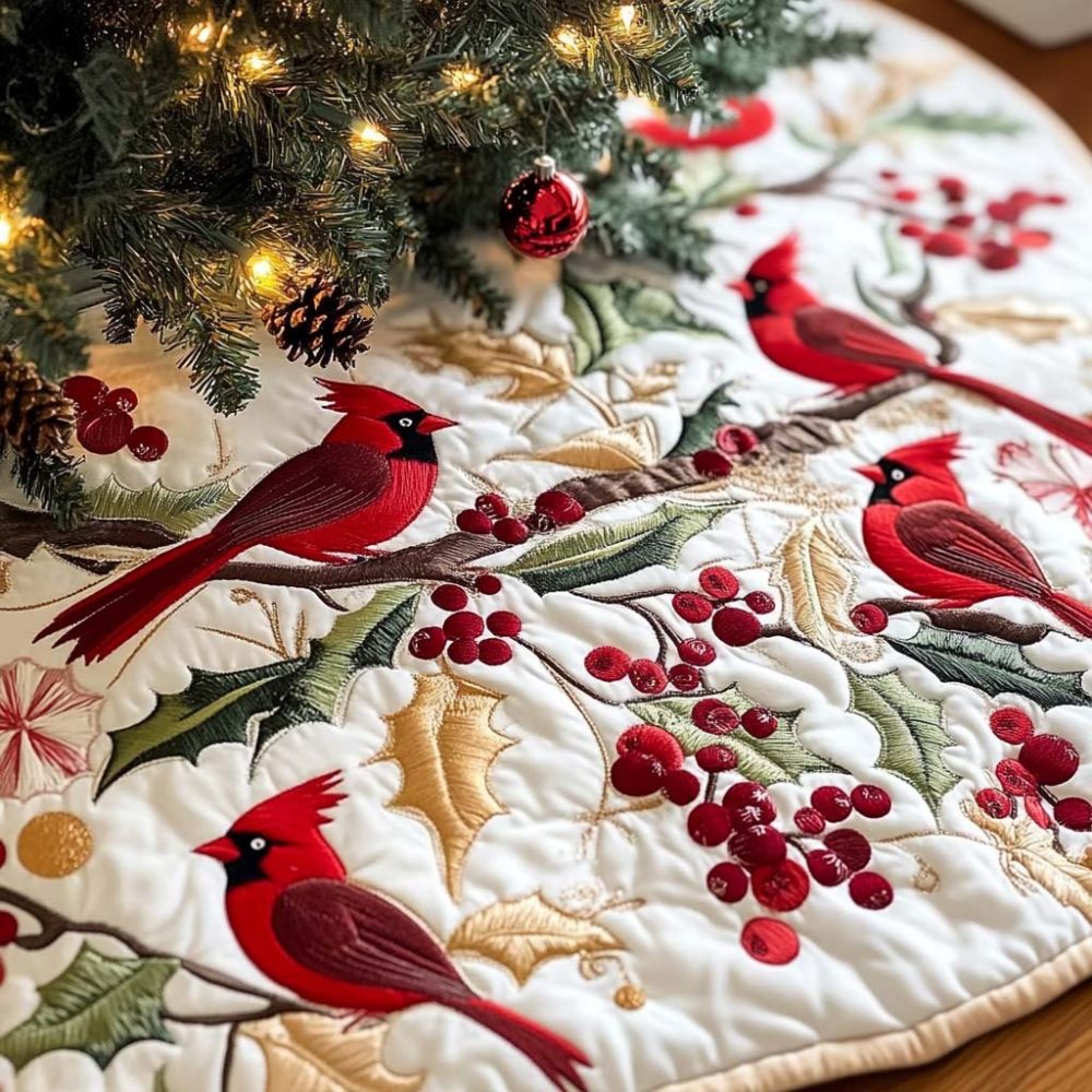 Holly Harmony Luxury Tree Skirt — Made-To-Order Elegant Christmas Skirt, Customizable Fabrics & Sizes For Premium Holiday Styling