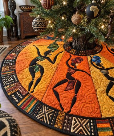 Homeland Heritage Made-To-Order Christmas Tree Skirt — Traditional Motif Tree Base With Custom Size & Color For Heirloom Styling