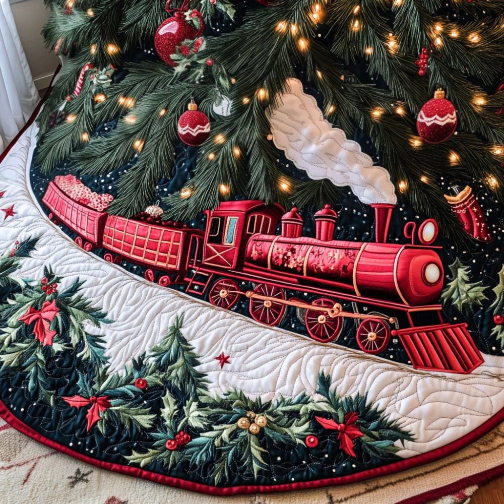 Dreamy Illuminated Christmas Tree Skirt - Custom Lighted Holiday Tree Base With Soft Led Glow, Plush Velvet, Elegant Nighttime Décor