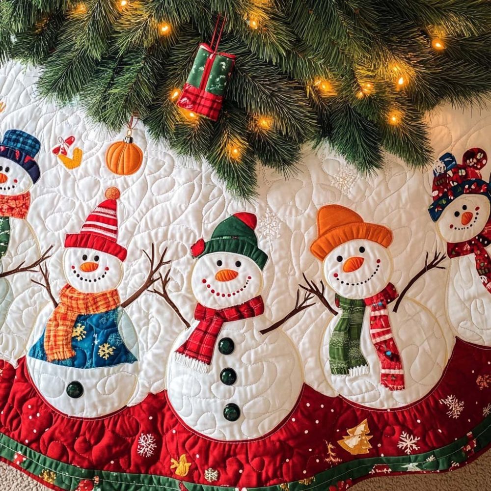 Festive Gathering Christmas Tree Skirt — Handmade Custom Holiday Tree Cover For Family Celebrations And Elegant Seasonal Styling