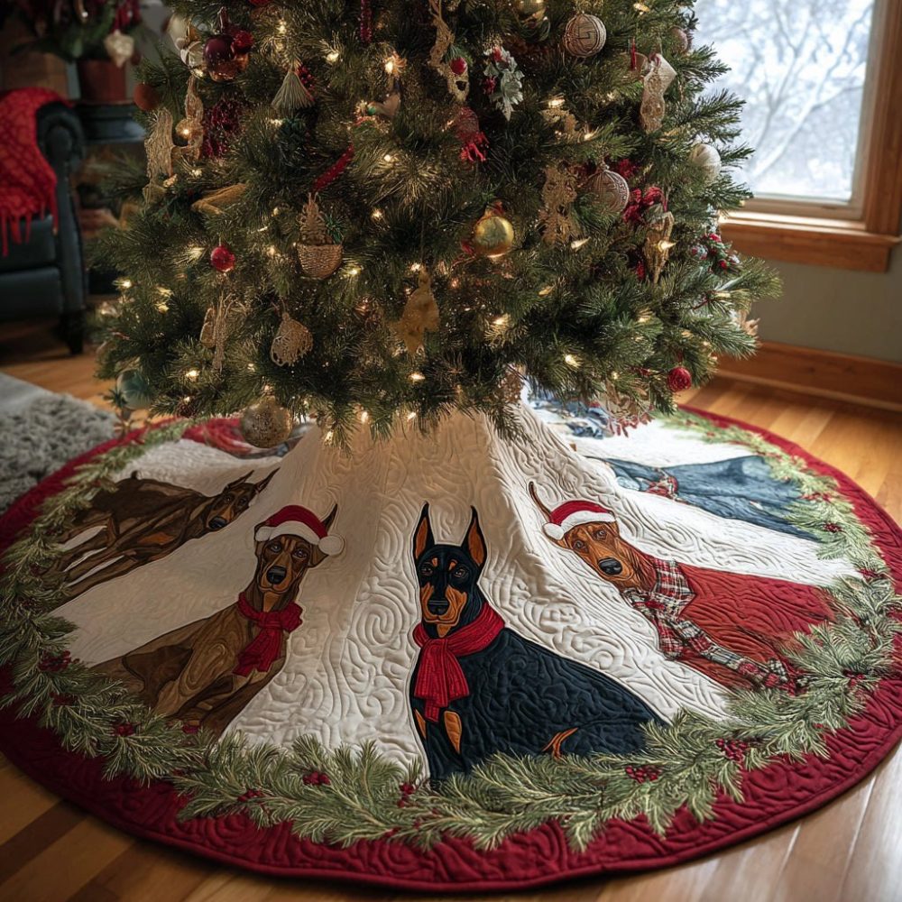 Protector Holiday Tree Skirt — Guardian-Themed Custom Christmas Skirt With Bold Heraldry & Premium Construction