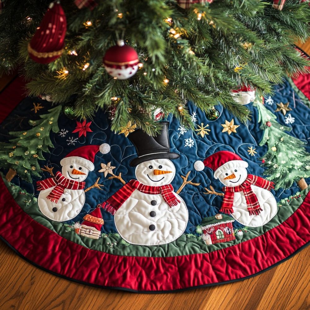 Joyful Yuletide Glow Tree Skirt — Custom Shimmer Holiday Skirt With Metallic Thread & Led-Friendly Design For Elegant Trees