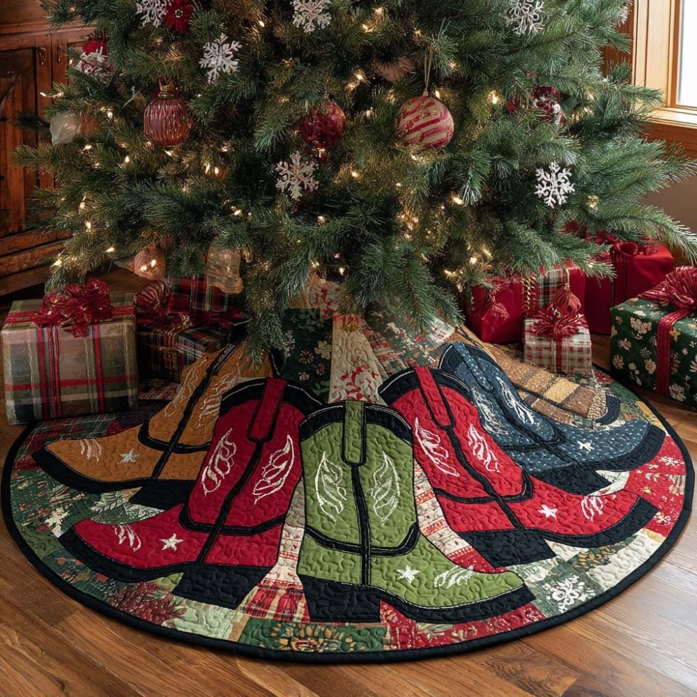 Ranch-Style Lasso Christmas Tree Skirt — Custom Western-Themed Tree Base, Durable Fabric, Handmade Personalization & Gift-Ready Packaging