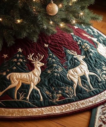 Vintage Little Flyer Christmas Tree Skirt — Handmade Aviator Holiday Tree Skirt, Retro Plane Design For Kids, Custom Gift