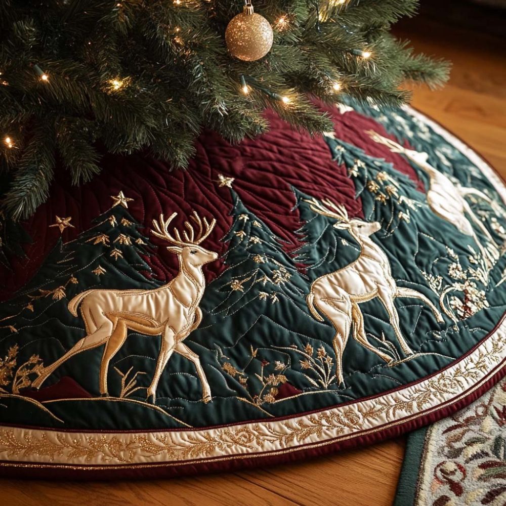 Vintage Little Flyer Christmas Tree Skirt — Handmade Aviator Holiday Tree Skirt, Retro Plane Design For Kids, Custom Gift