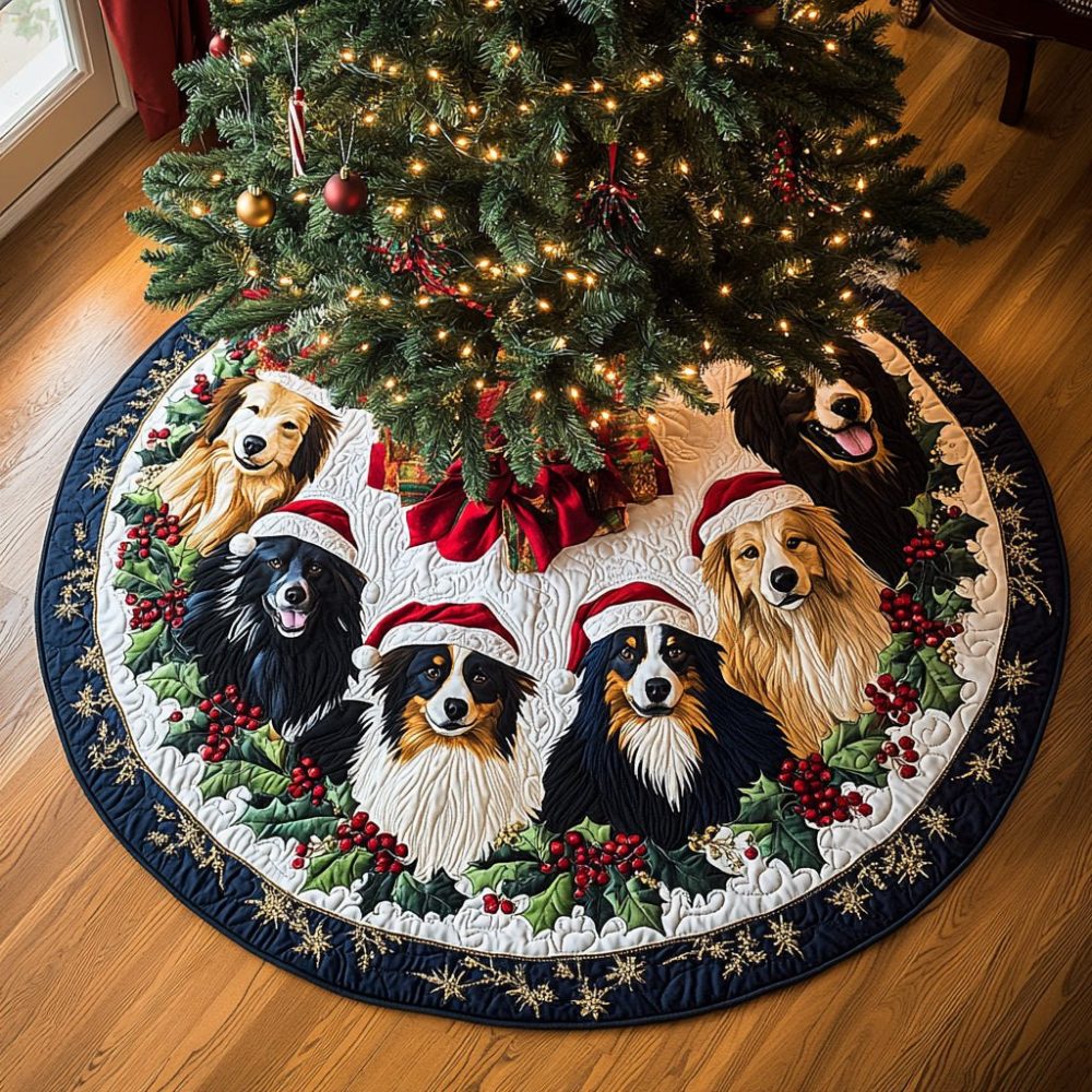 Custom Paws Holiday Tree Skirt — Premium Made-To-Order Paw Print Christmas Tree Skirt, Plush & Personalized For Pet-Friendly Homes
