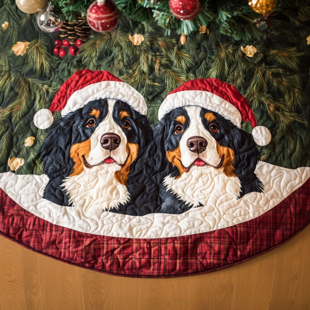 Rustic Mountain Pride Christmas Tree Skirt — Handmade Custom Holiday Skirt With Alpine Lodge & Cabin Decor Vibes
