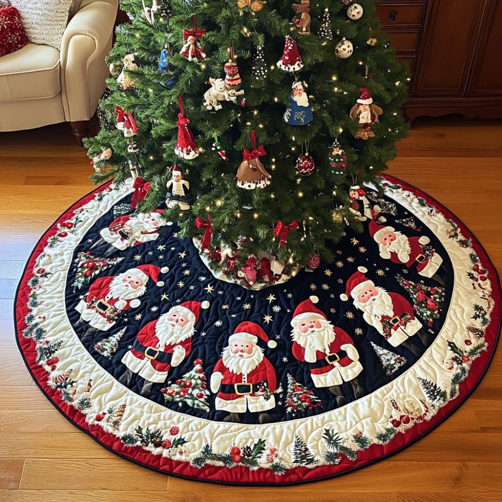 North Pole Magic Christmas Tree Skirt — Handcrafted Custom Holiday Skirt With Enchanted North Pole Design, Plush & Reversible (Made-To-Order)