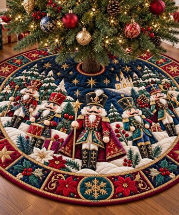 Nutcracker Winter Parade Christmas Tree Skirt — Handcrafted Made-To-Order Holiday Skirt With Festive Characters & Premium Fabric