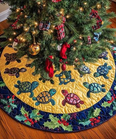 Classic Pine Grove Christmas Tree Skirt - Elegant Evergreen Holiday Tree Skirt, Neutral Tones For Farmhouse & Modern Decor, Custom Sizing