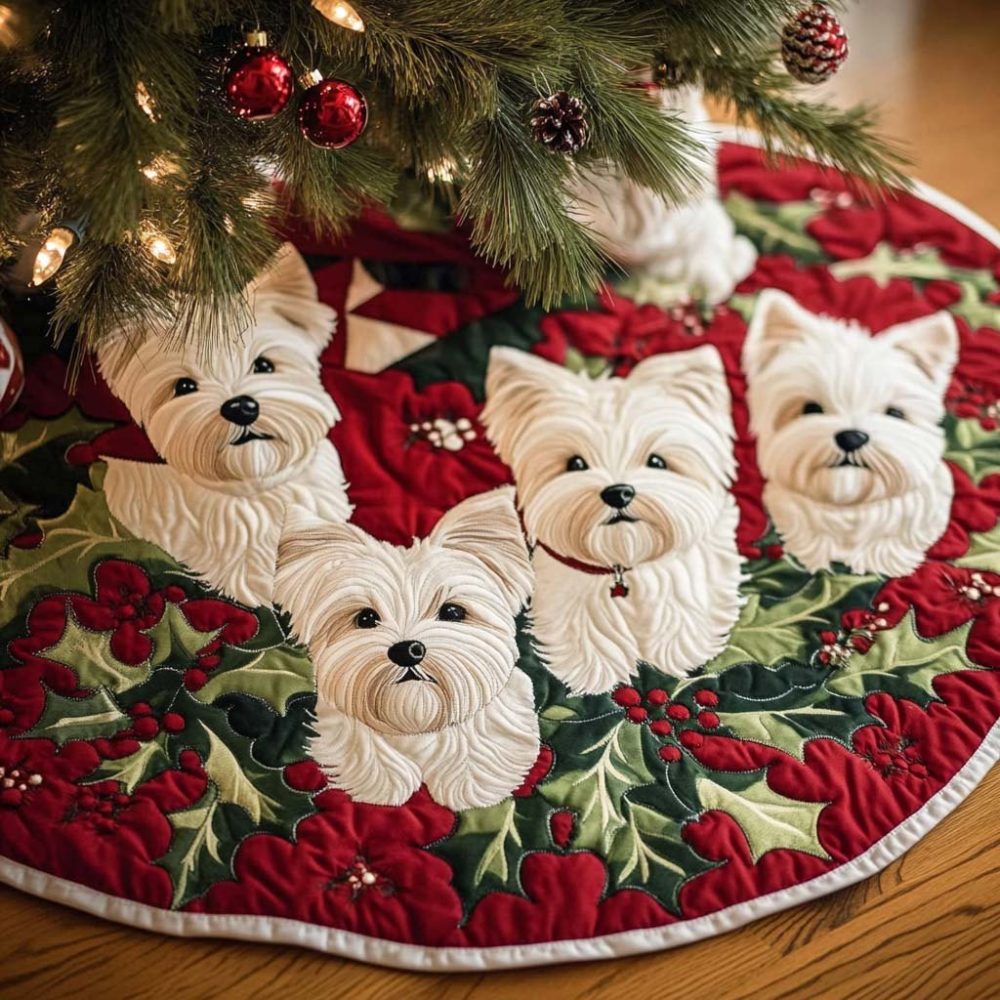 Pure Paws Premium Christmas Tree Skirt - Custom Made Pet-Friendly Tree Skirt, Durable Fabric, Personalized Embroidery Available
