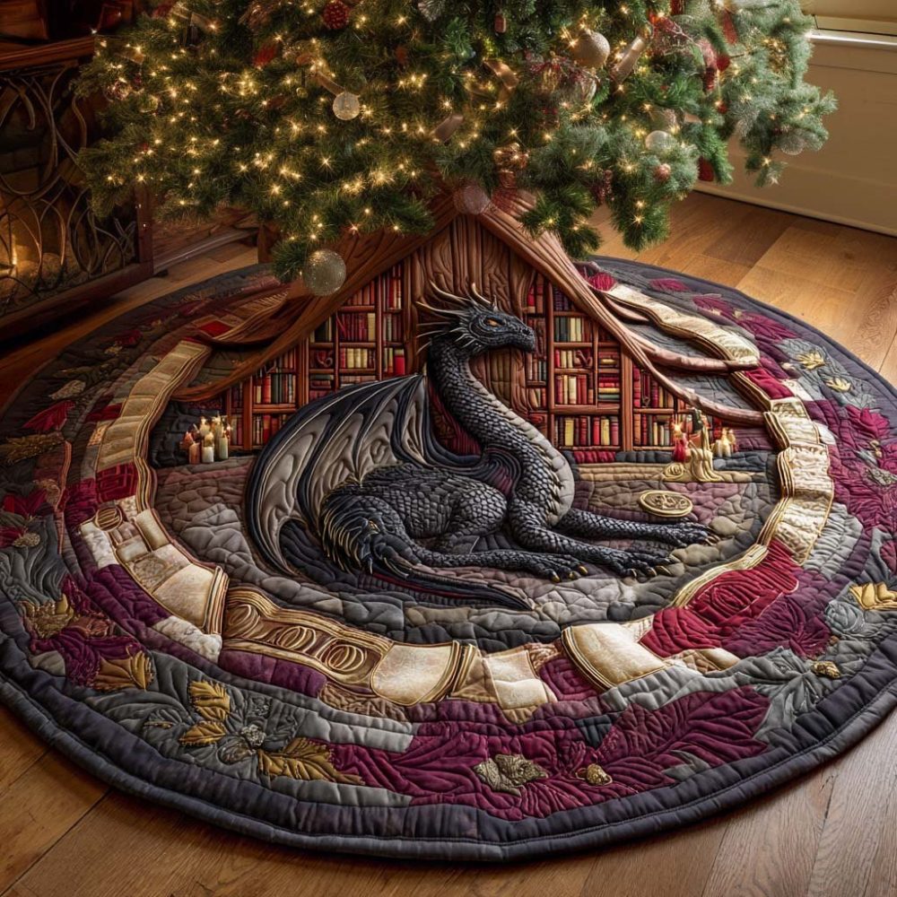 Rootfire Scholar Holiday Tree Skirt — Unique Rootfire Design, Custom-Made Premium Tree Skirt, Plush & Handcrafted To Order