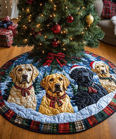 Personalized Santa Best Friend Tree Skirt — Custom 'Best Friend' Dog Christmas Tree Skirt, Handmade Pet Lover Holiday Gift