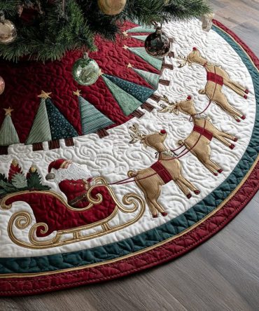 Custom Santa Letter Christmas Tree Skirt — Personalized Letter Design Holiday Tree Skirt, Handcrafted Seasonal Home Decor