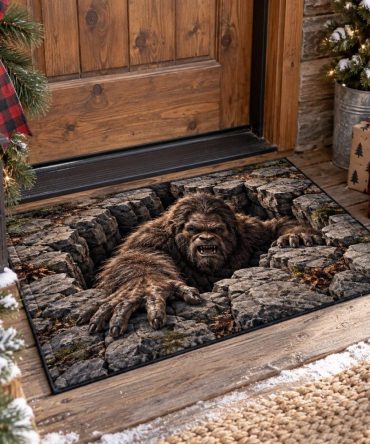 Sasquatch Floor Breakout Doormat - Bold Outdoor Coir Mat, Heavy-Duty, Non-Skid, Dirt-Scraping Welcome Rug For Porch & Entry