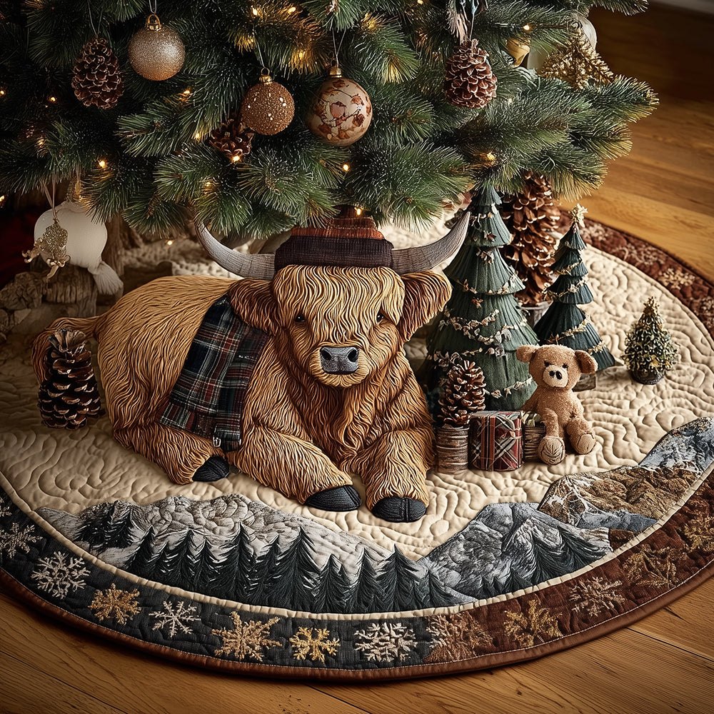 Snowflake Snout Festive Tree Skirt — Adorable Winter Animal Design, Soft Fabric, Custom Fit For Charming Holiday Scenes