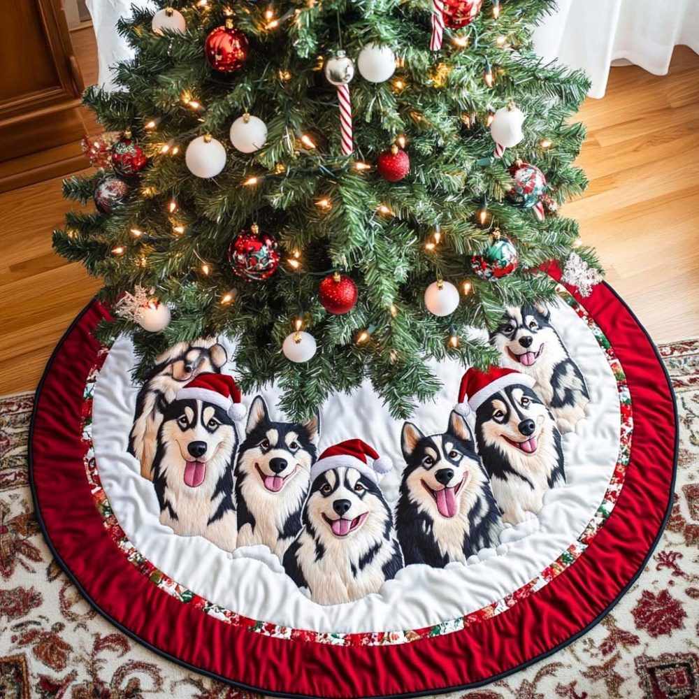 Snowy Paws Custom Holiday Tree Skirt — Handmade Christmas Tree Skirt With Paw Prints, Perfect For Pet Lovers, Made To Order