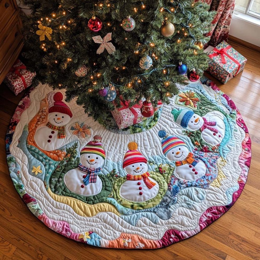 Sweet Carrot Holiday Tree Skirt — Custom Bunny & Carrot Themed Christmas Tree Base Cover, Handmade Cozy Rustic Seasonal Décor