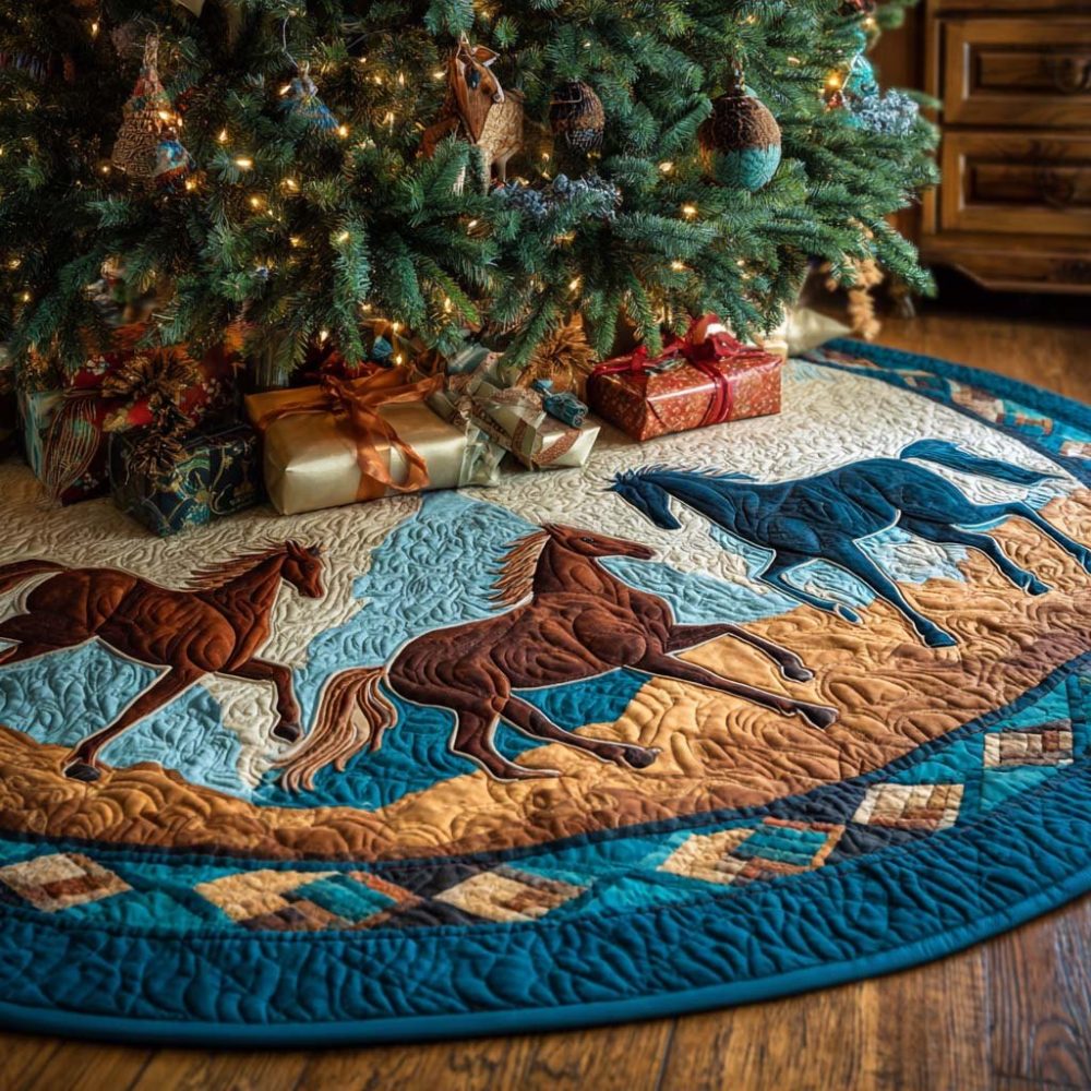 Terracotta Trail Earthy Tree Skirt - Made-To-Order Boho Holiday Accent With Warm Terracotta Tones & Durable Textiles