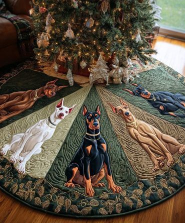 Loyal Knight Christmas Tree Skirt - Made-To-Order Medieval-Inspired Holiday Skirt With Shield & Crest Embroidery, Premium Finish