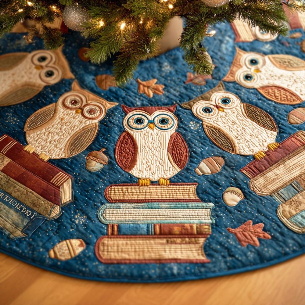 Cozy Silent Reader Holiday Tree Skirt - Made-To-Order, Bookish Christmas Decor With Soft Fabrics & Bespoke Color Options