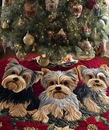 Handmade Tiny Joy Holiday Tree Skirt - Custom Made-To-Order Christmas Tree Skirt For Small Trees, Plush Finish, Perfect Gift Option