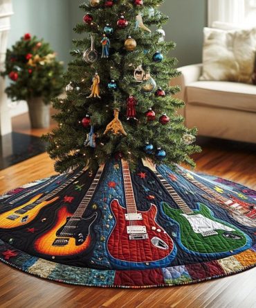 Tone Flow Contemporary Christmas Tree Skirt — Made-To-Order Minimalist Design, Soft Fabric Options, Custom Sizing & Colorways