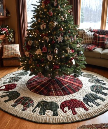 Handcrafted 'Trunk Of Joy' Luxury Christmas Tree Skirt — Custom Made-To-Order Plush Holiday Base Cover In Multiple Sizes