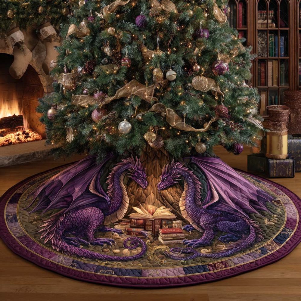 Twin Flames Wisdom Custom Tree Skirt — Artisan Holiday Tree Skirt With Intricate Design, Personalized Options, Heirloom Quality Christmas Decor