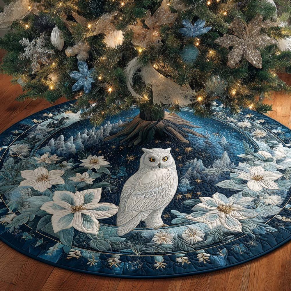 Whisper Watcher Designer Tree Skirt — Elegant Custom Christmas Tree Skirt, Handcrafted Details, Personalized Options, Premium Holiday Accent