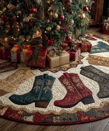 Rugged Wilderness Holiday Tree Skirt - Heavy-Duty Outdoorsy Christmas Tree Skirt, Made-To-Order Cabin & Lodge Decor