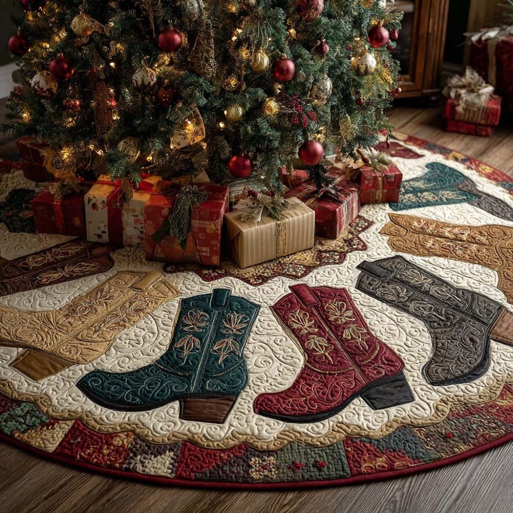 Rugged Wilderness Holiday Tree Skirt - Heavy-Duty Outdoorsy Christmas Tree Skirt, Made-To-Order Cabin & Lodge Decor