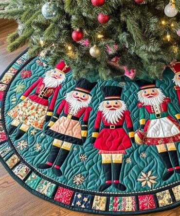 Winter Glow Custom Christmas Tree Skirt — Made-To-Order Shimmer Holiday Base, Premium Fabric, Warm White & Gold Accent Option