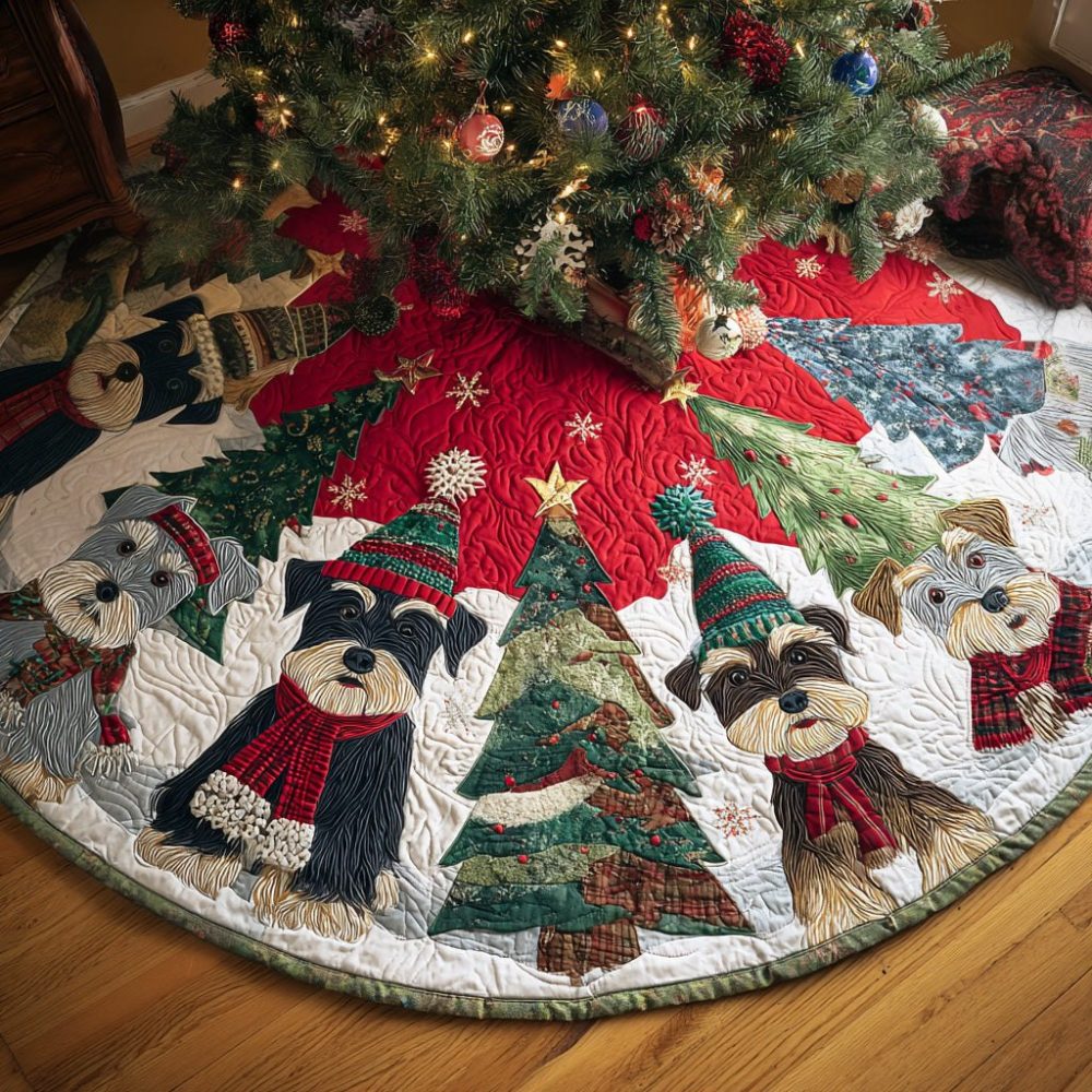 Custom Winter Woofs Dog-Themed Christmas Tree Skirt — Plush Paw Print Holiday Skirt For Pet Lovers, Handcrafted & Personalizable