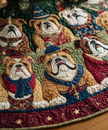Wrinkle Wreaths Holiday Tree Skirt — Made-To-Order Festive Christmas Tree Base Cover With Textured Wreath Motifs And Tailored Fit